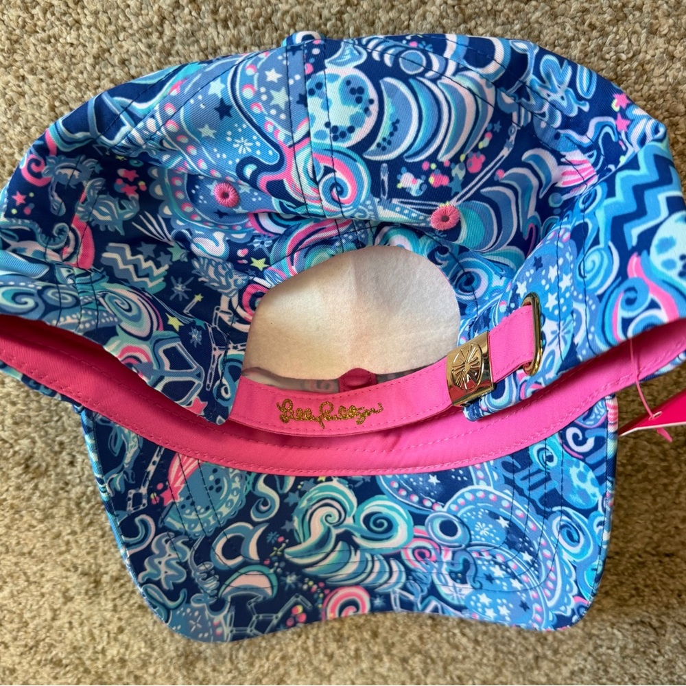 Lilly Pulitzer Run Around Hat - “Lapis Lazuli” print - Picture 2 of 2